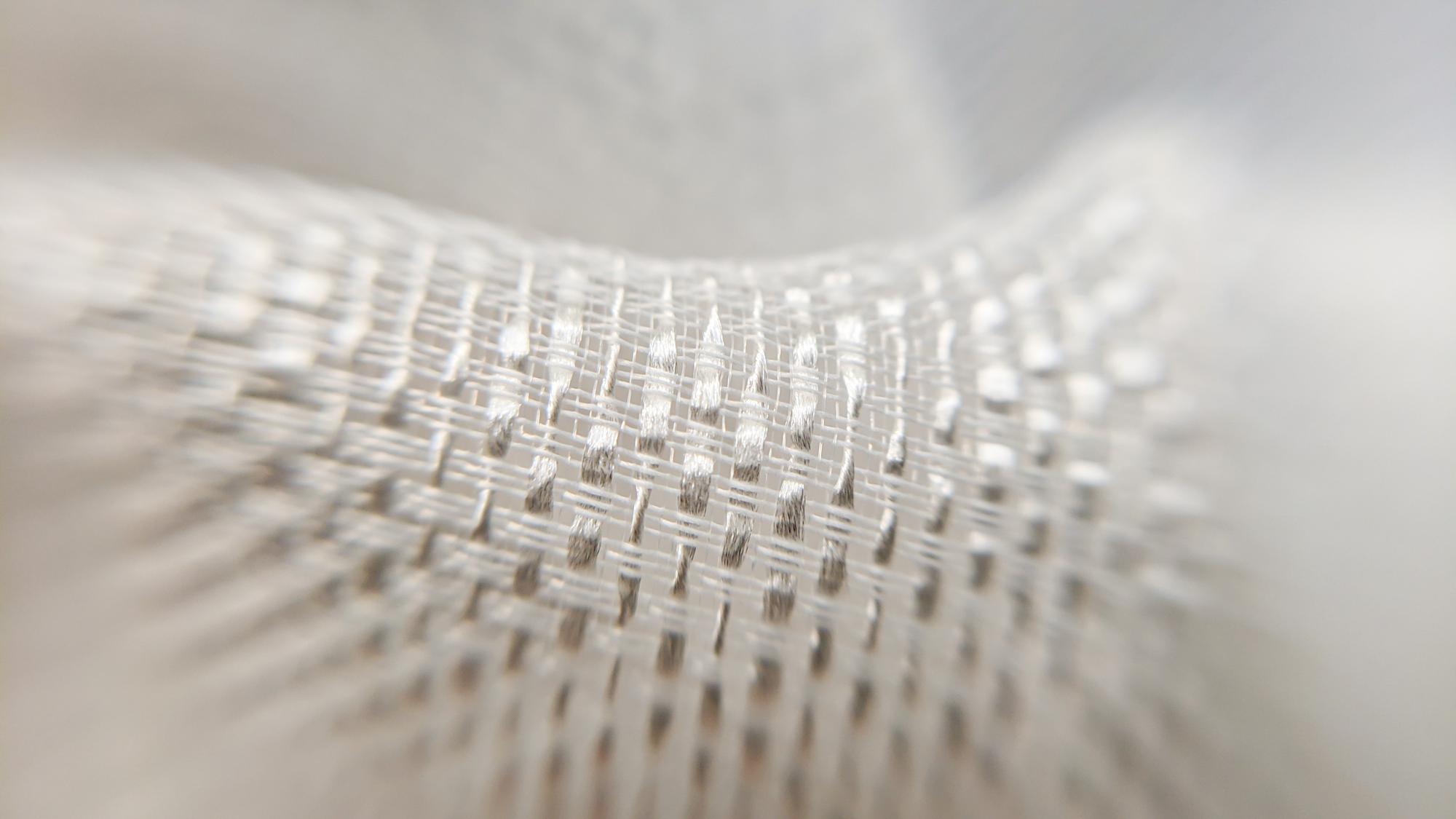 detail of metallic thread embroidery